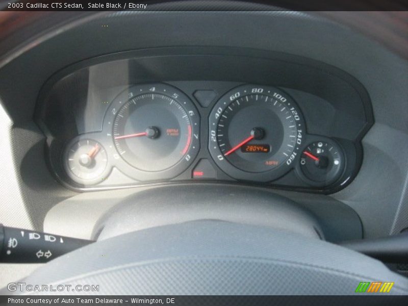 Sable Black / Ebony 2003 Cadillac CTS Sedan