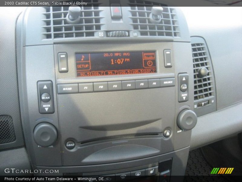 Sable Black / Ebony 2003 Cadillac CTS Sedan