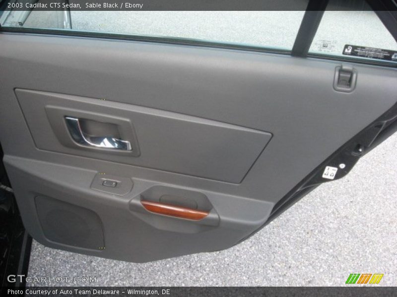 Sable Black / Ebony 2003 Cadillac CTS Sedan