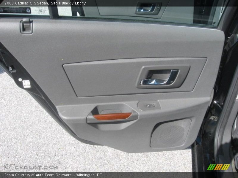Sable Black / Ebony 2003 Cadillac CTS Sedan