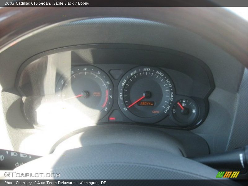 Sable Black / Ebony 2003 Cadillac CTS Sedan