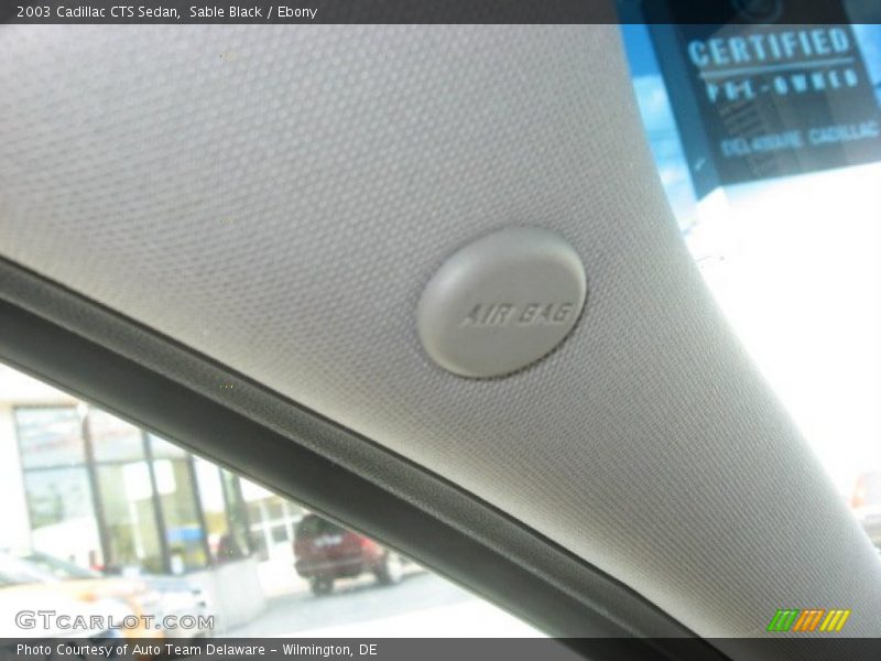 Sable Black / Ebony 2003 Cadillac CTS Sedan