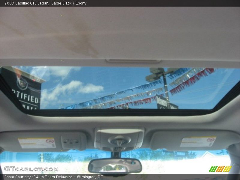 Sable Black / Ebony 2003 Cadillac CTS Sedan