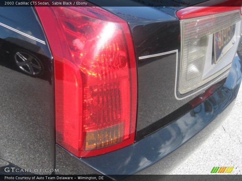 Sable Black / Ebony 2003 Cadillac CTS Sedan