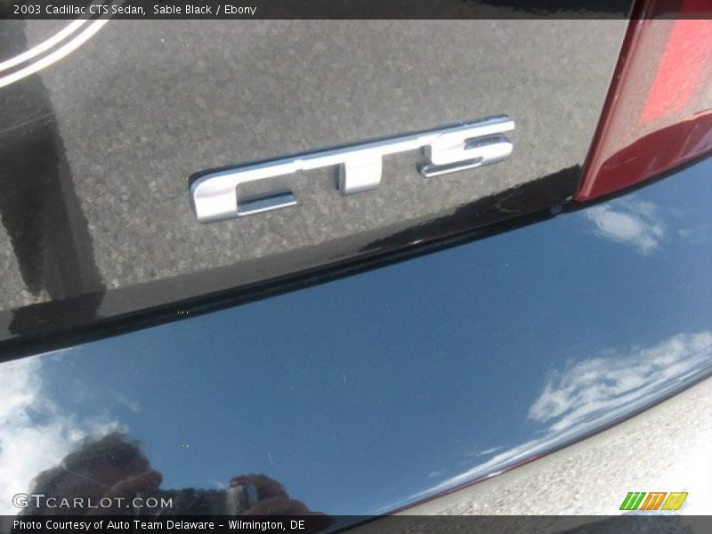 Sable Black / Ebony 2003 Cadillac CTS Sedan