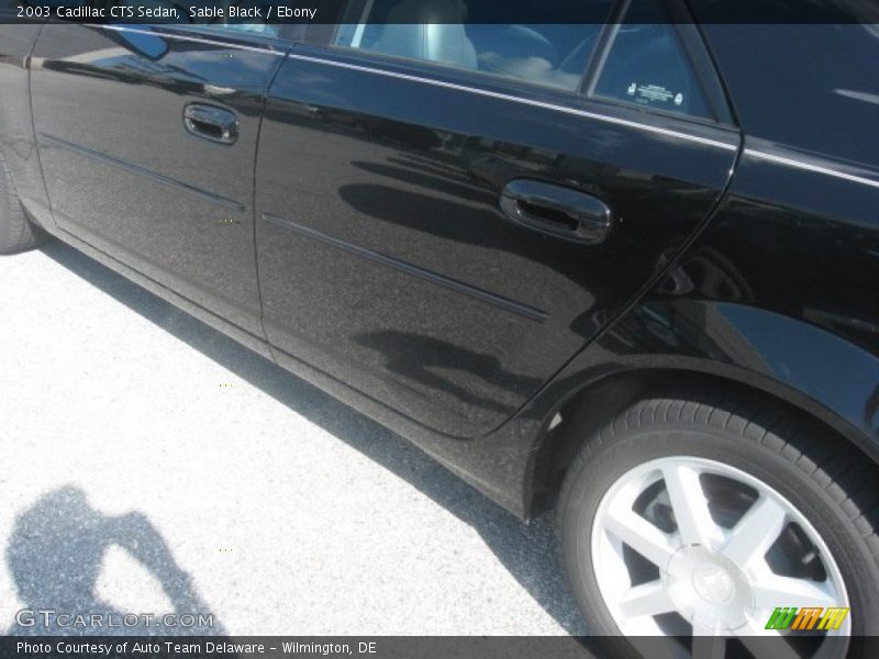 Sable Black / Ebony 2003 Cadillac CTS Sedan