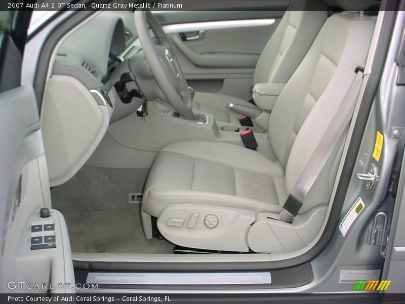 Quartz Gray Metallic / Platinum 2007 Audi A4 2.0T Sedan