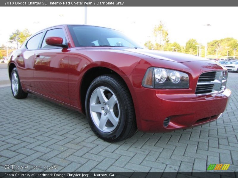 Inferno Red Crystal Pearl / Dark Slate Gray 2010 Dodge Charger SE