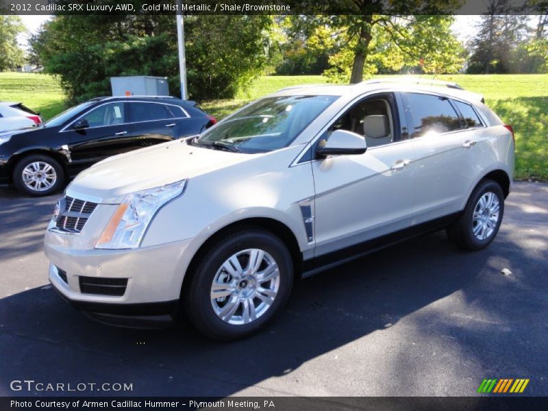 Gold Mist Metallic / Shale/Brownstone 2012 Cadillac SRX Luxury AWD