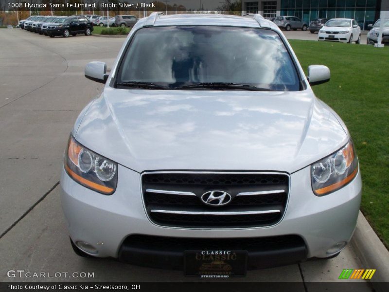 Bright Silver / Black 2008 Hyundai Santa Fe Limited