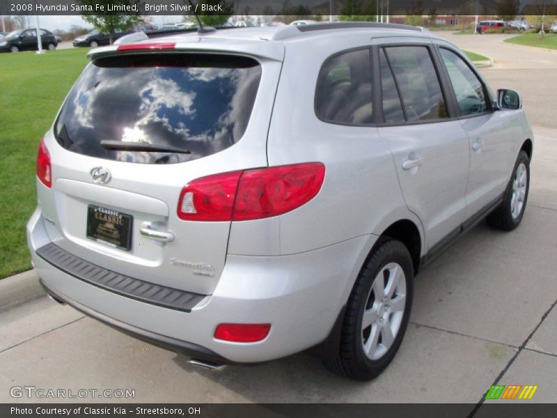 Bright Silver / Black 2008 Hyundai Santa Fe Limited