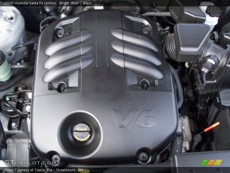 Bright Silver / Black 2008 Hyundai Santa Fe Limited