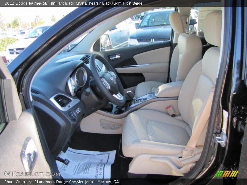 Brilliant Black Crystal Pearl / Black/Light Frost Beige 2012 Dodge Journey SE