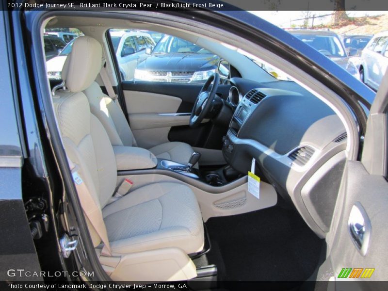 Brilliant Black Crystal Pearl / Black/Light Frost Beige 2012 Dodge Journey SE