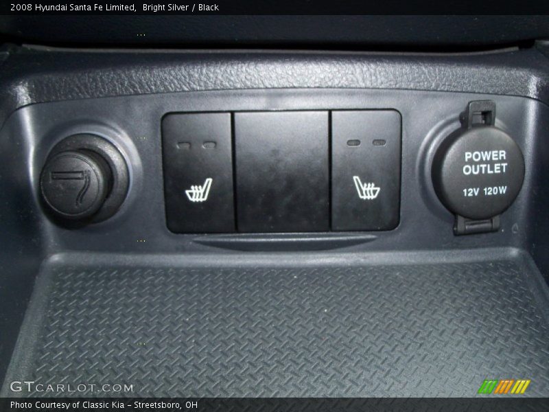 Bright Silver / Black 2008 Hyundai Santa Fe Limited