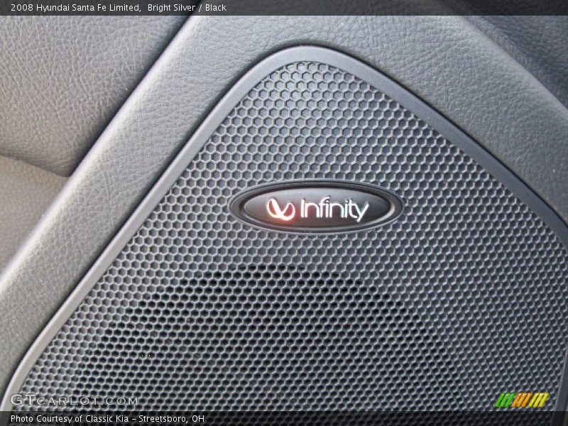 Bright Silver / Black 2008 Hyundai Santa Fe Limited