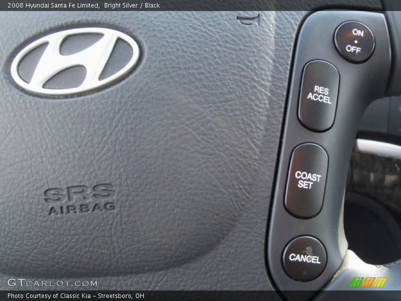 Bright Silver / Black 2008 Hyundai Santa Fe Limited