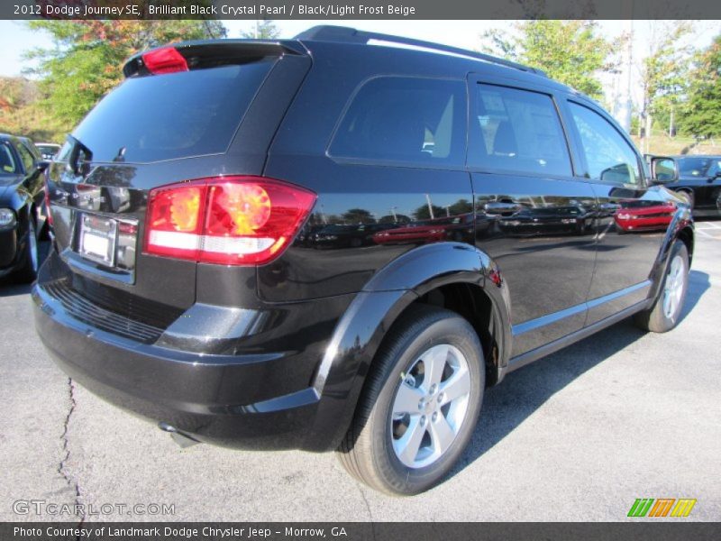 Brilliant Black Crystal Pearl / Black/Light Frost Beige 2012 Dodge Journey SE
