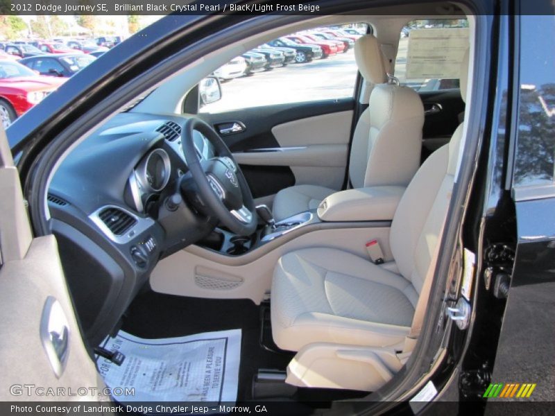 Brilliant Black Crystal Pearl / Black/Light Frost Beige 2012 Dodge Journey SE