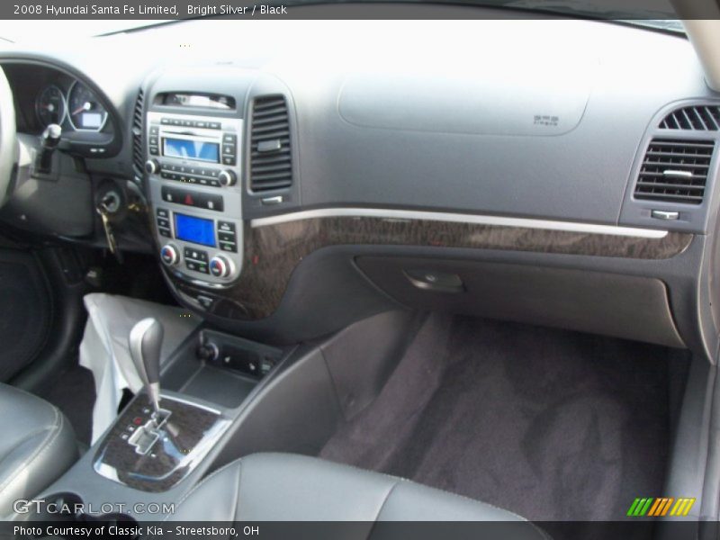 Bright Silver / Black 2008 Hyundai Santa Fe Limited