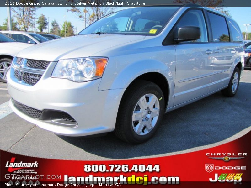 Bright Silver Metallic / Black/Light Graystone 2012 Dodge Grand Caravan SE