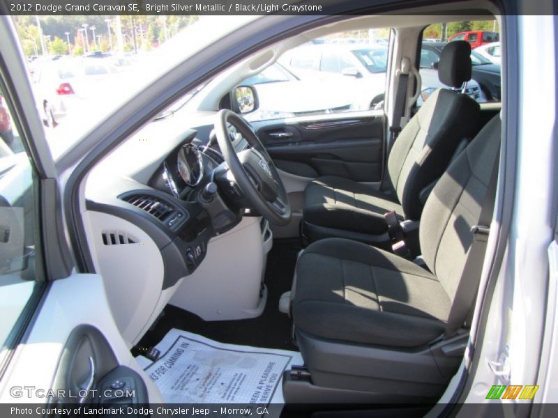 Bright Silver Metallic / Black/Light Graystone 2012 Dodge Grand Caravan SE