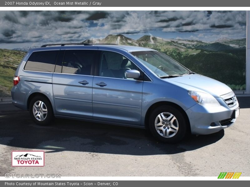 Ocean Mist Metallic / Gray 2007 Honda Odyssey EX