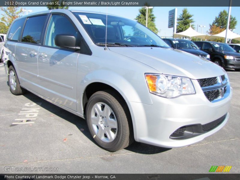 Bright Silver Metallic / Black/Light Graystone 2012 Dodge Grand Caravan SE