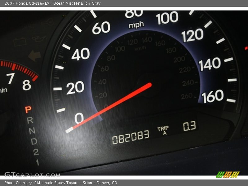 Ocean Mist Metallic / Gray 2007 Honda Odyssey EX