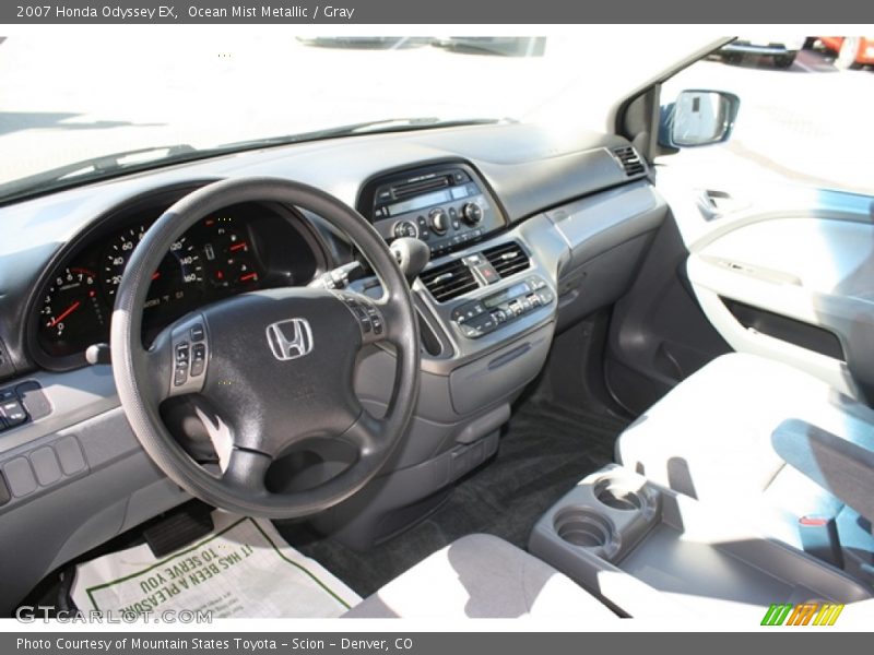 Ocean Mist Metallic / Gray 2007 Honda Odyssey EX
