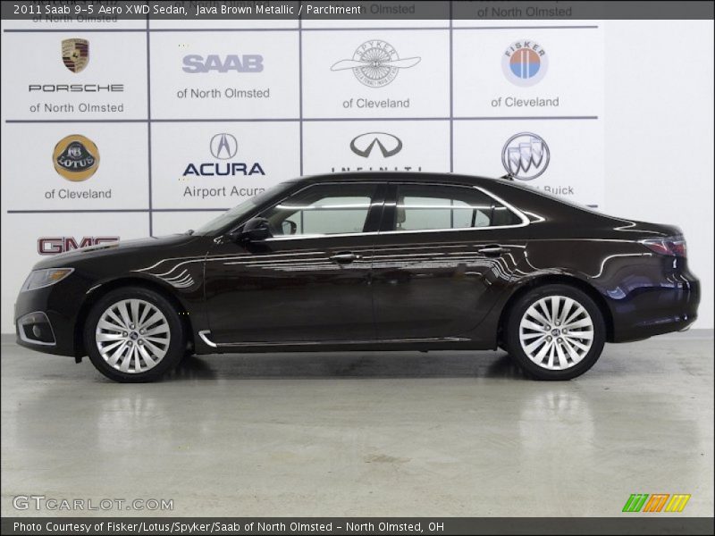 Java Brown Metallic / Parchment 2011 Saab 9-5 Aero XWD Sedan