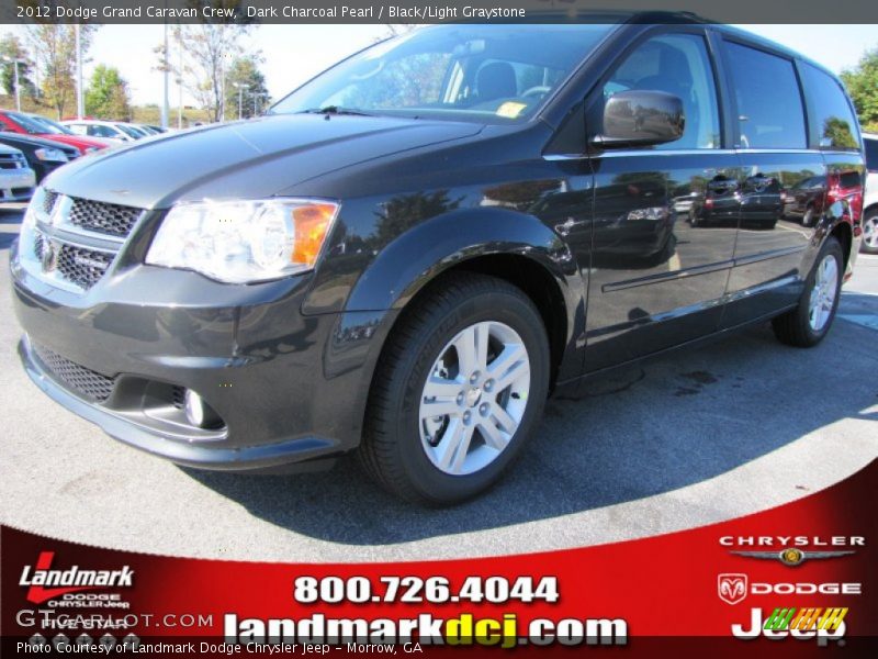 Dark Charcoal Pearl / Black/Light Graystone 2012 Dodge Grand Caravan Crew