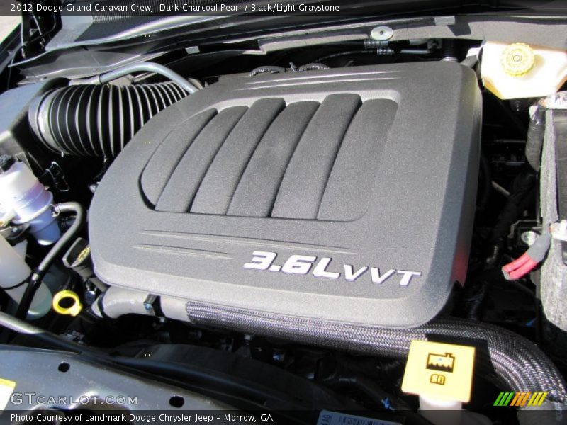 Dark Charcoal Pearl / Black/Light Graystone 2012 Dodge Grand Caravan Crew