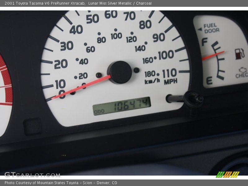 Lunar Mist Silver Metallic / Charcoal 2001 Toyota Tacoma V6 PreRunner Xtracab