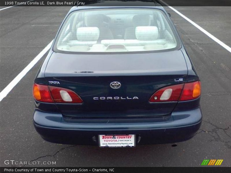 Dark Blue Pearl / Gray 1998 Toyota Corolla LE