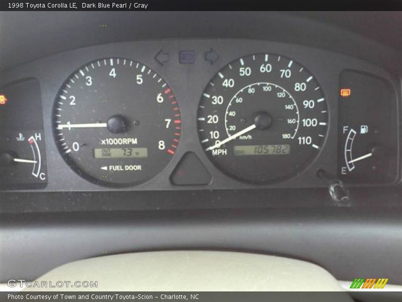 Dark Blue Pearl / Gray 1998 Toyota Corolla LE