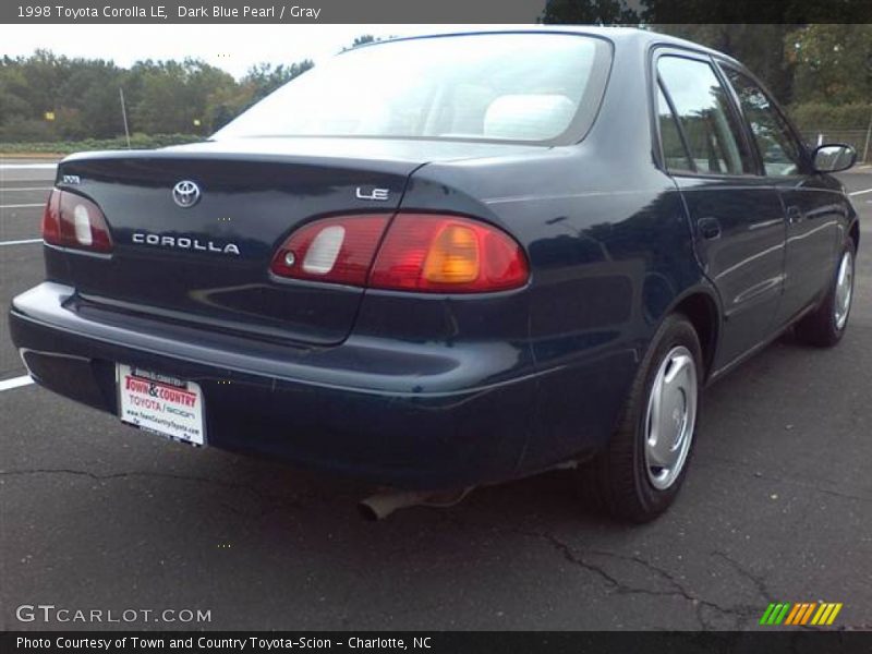 Dark Blue Pearl / Gray 1998 Toyota Corolla LE