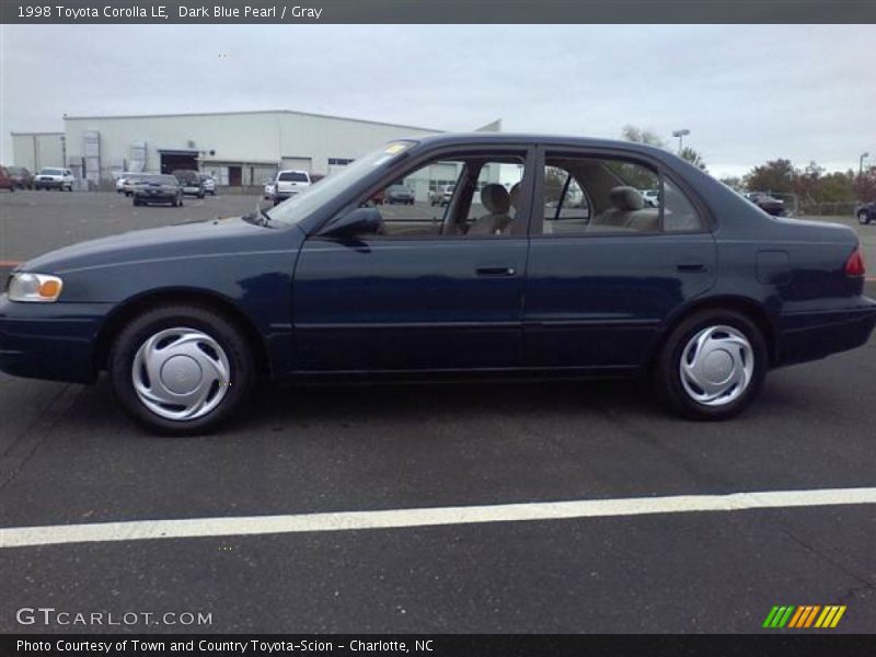 Dark Blue Pearl / Gray 1998 Toyota Corolla LE