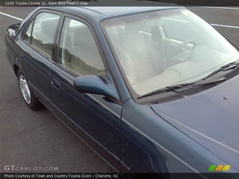 Dark Blue Pearl / Gray 1998 Toyota Corolla LE