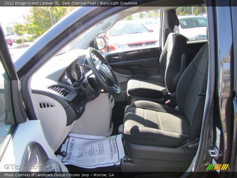 Dark Charcoal Pearl / Black/Light Graystone 2012 Dodge Grand Caravan SE
