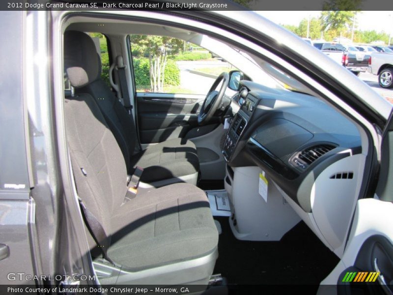 Dark Charcoal Pearl / Black/Light Graystone 2012 Dodge Grand Caravan SE