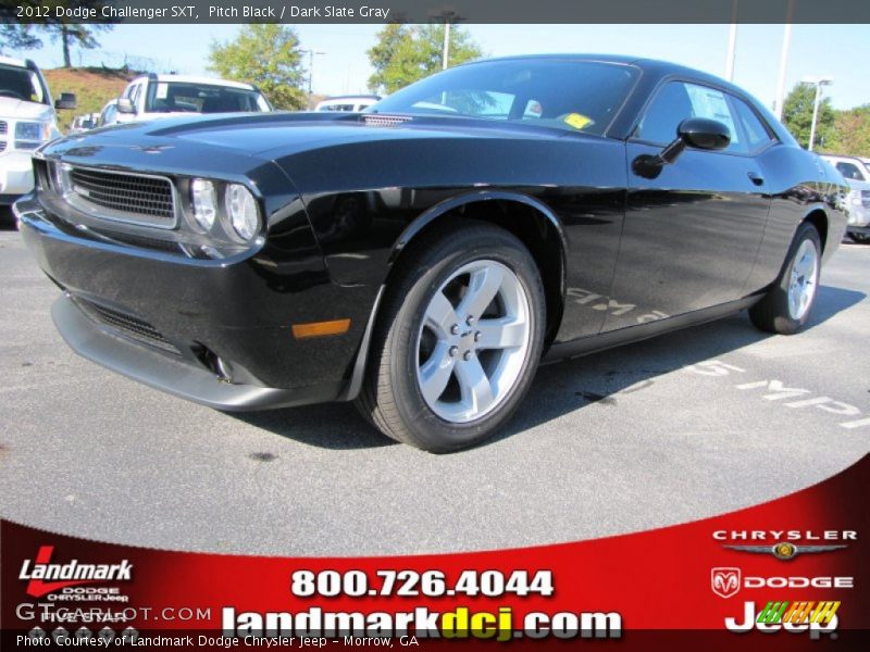 Pitch Black / Dark Slate Gray 2012 Dodge Challenger SXT