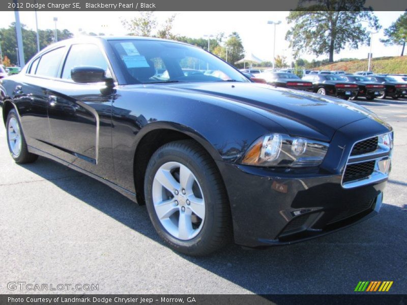 Blackberry Pearl / Black 2012 Dodge Charger SE