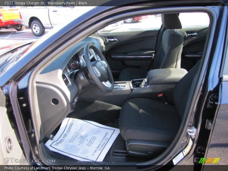 Blackberry Pearl / Black 2012 Dodge Charger SE
