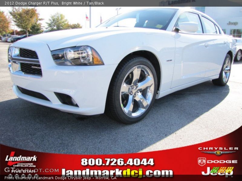 Bright White / Tan/Black 2012 Dodge Charger R/T Plus