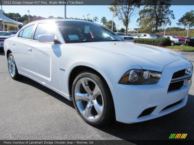 Bright White / Tan/Black 2012 Dodge Charger R/T Plus