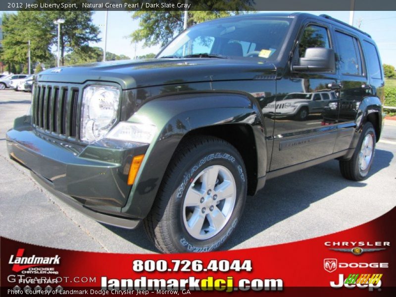 Natural Green Pearl / Dark Slate Gray 2012 Jeep Liberty Sport