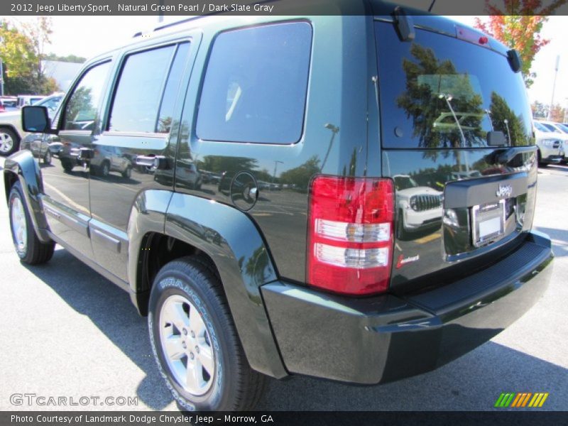 Natural Green Pearl / Dark Slate Gray 2012 Jeep Liberty Sport