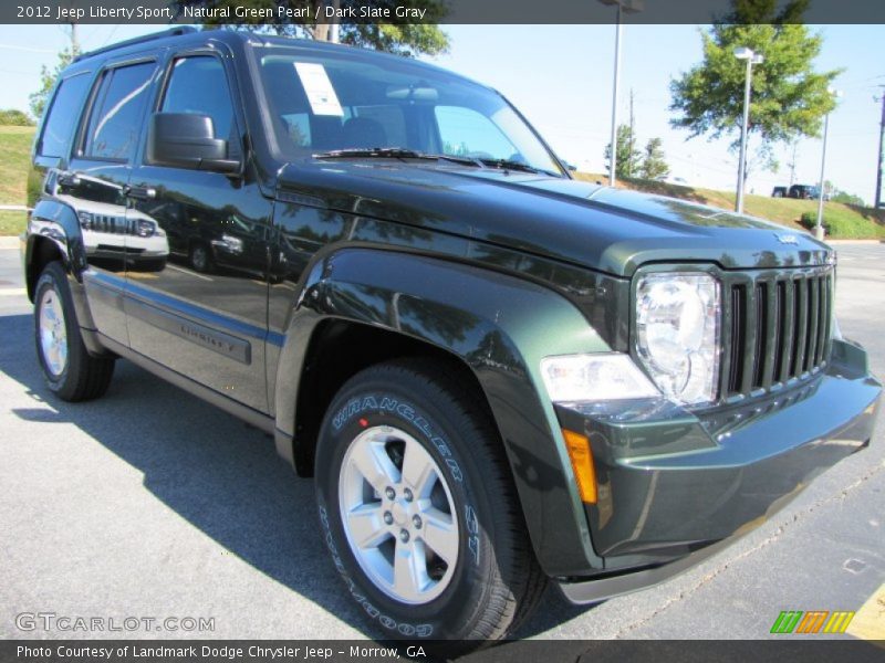 Natural Green Pearl / Dark Slate Gray 2012 Jeep Liberty Sport
