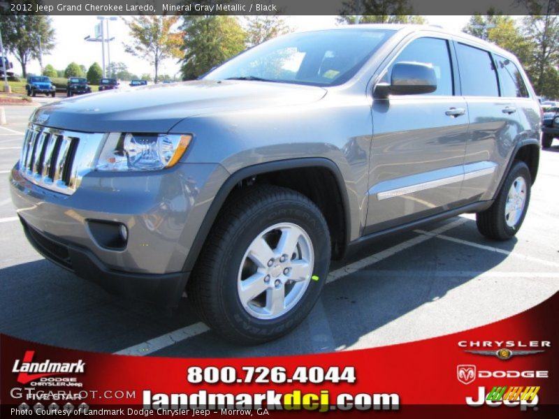 Mineral Gray Metallic / Black 2012 Jeep Grand Cherokee Laredo